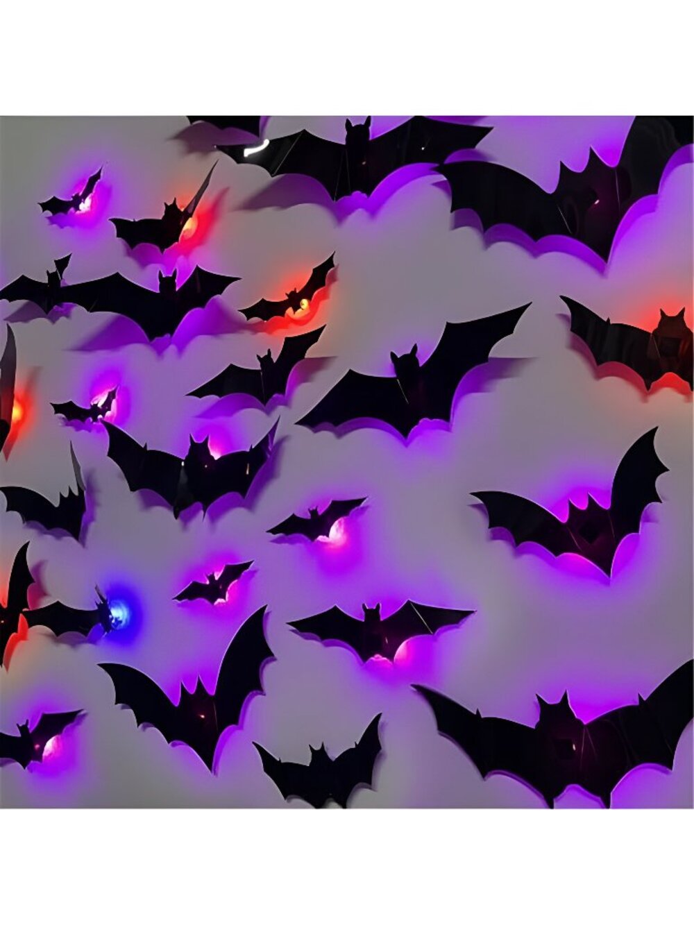 DR.DUDU 36 Pack Halloween Bats Wall Decor Halloween Decorations Indoor